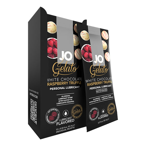 System JO – Folienverpackung, Display-Box, Gelato, weiße Schokolade, Himbeere