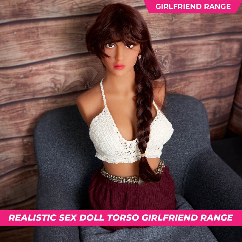 Neodoll Einfacher Torso mit Girlfriend Denise Head - Realistischer Sex Puppentorso mit Kopfverbinder - Gebräunt - 17kg video
