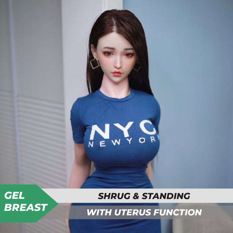 Neodoll Sugar Babe - Achuang - Silikon TPE Hybrid Sexpuppe - Gelbrust - Uterus - 157cm - Silikonfarbe video