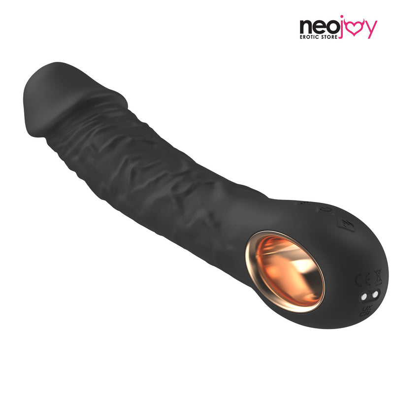 Neojoy – Realistischer Dildo-Vibrator mit 10 Vibrations- und 3 Heizmodi und ausgeprägter Venenstruktur – Schwarz video
