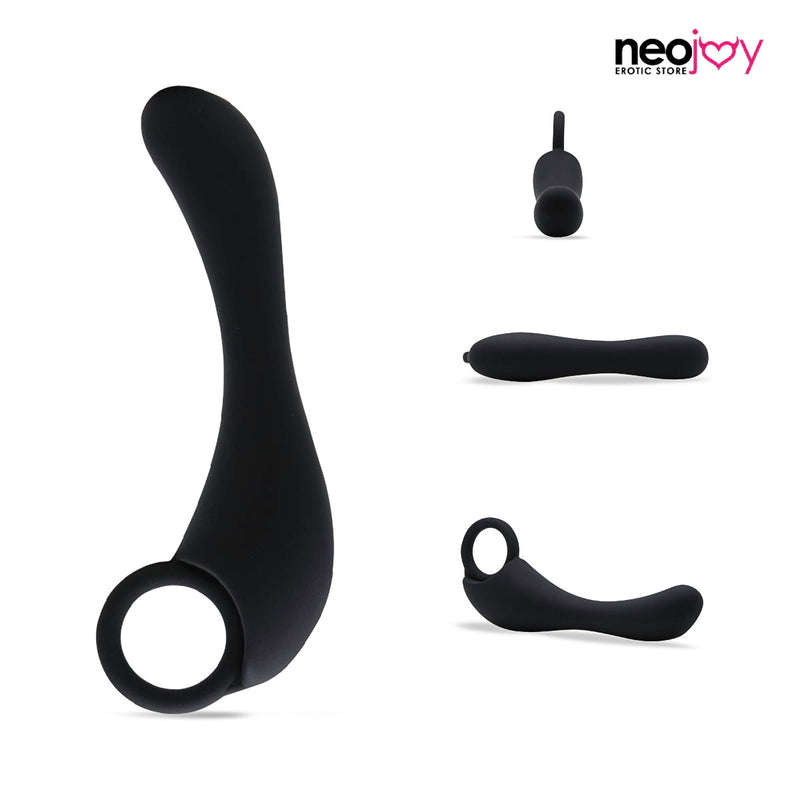 Neojoy Analspielzeug Prostata Prober 10 Vibration Silikon Schwarz 13,5 cm - 5,3 Zoll video