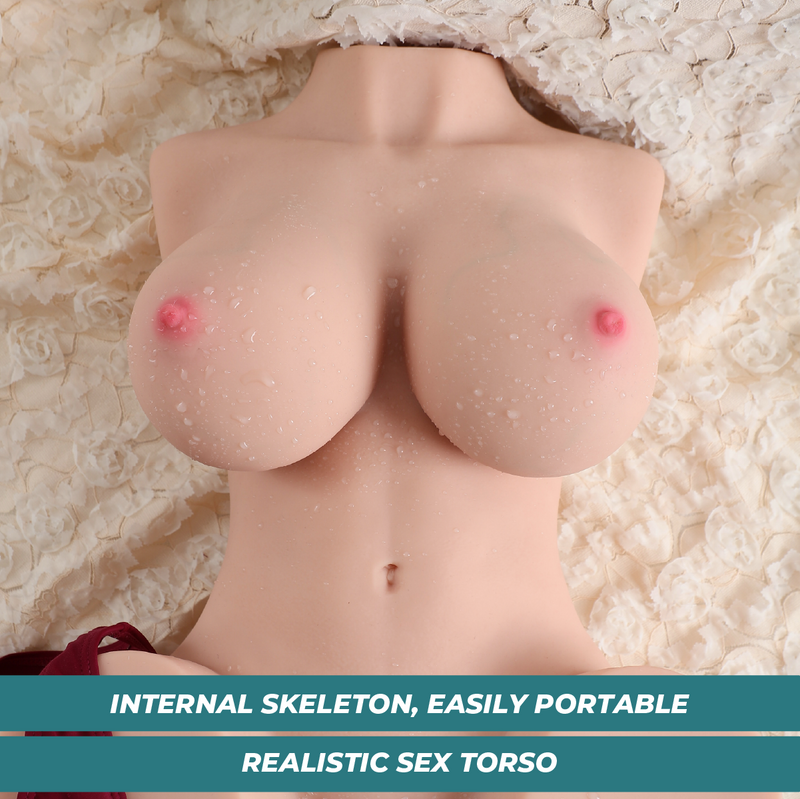 YQ Doll - Realistischer Sexpuppen-Torso - 13.5kg - Natürlich - Gel-Brust video