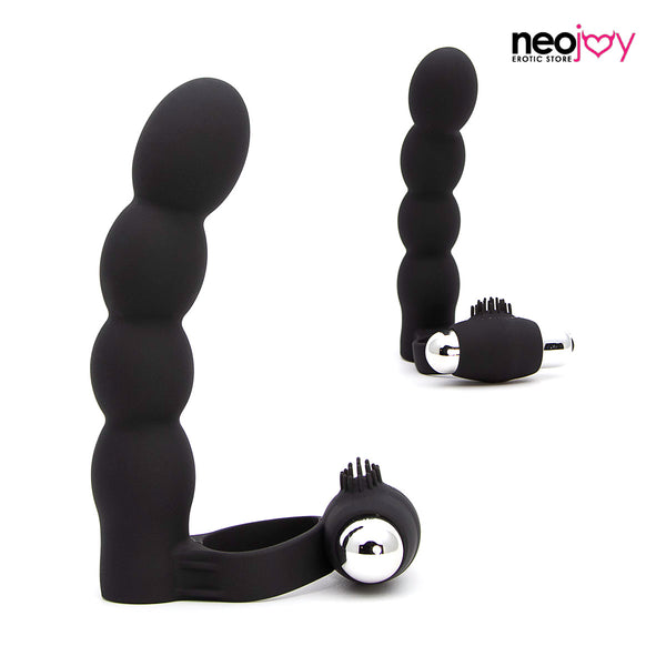 Neojoy Perlen Schaft Ring - Penis Ring Butt Plug - Silikon Anal Prober