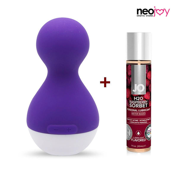 NeoJoy 7 Function Breast-Clitoris Stimulator - Purple+ Raspberry System JO lube