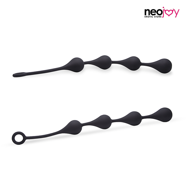 Neojoy Analkugeln groß - Silikon Analkugeln - 200g - Schwarz