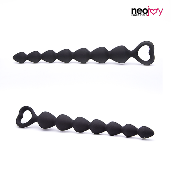 Neojoy Silikon Analkugeln Medium - 22.5cm - Schwarz