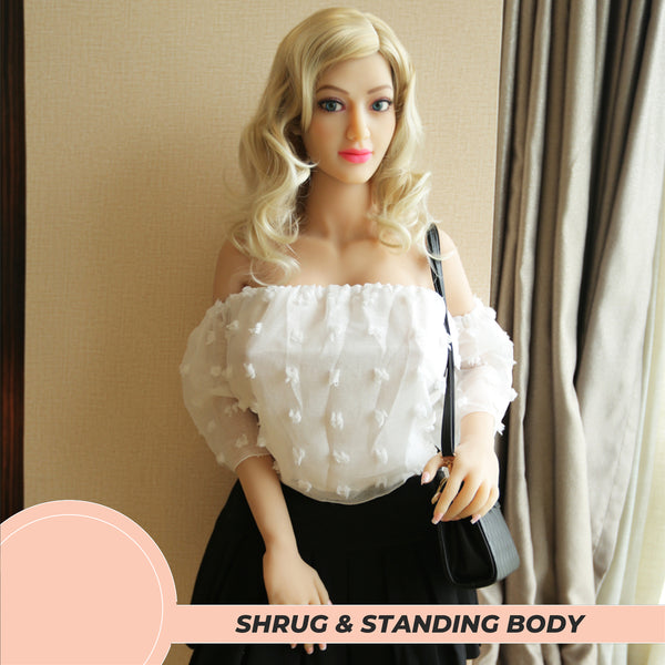 Climax Doll - Aspen - Realistische Sexpuppe - Gel Brust - Fetter Körper - 160cm - Weiß