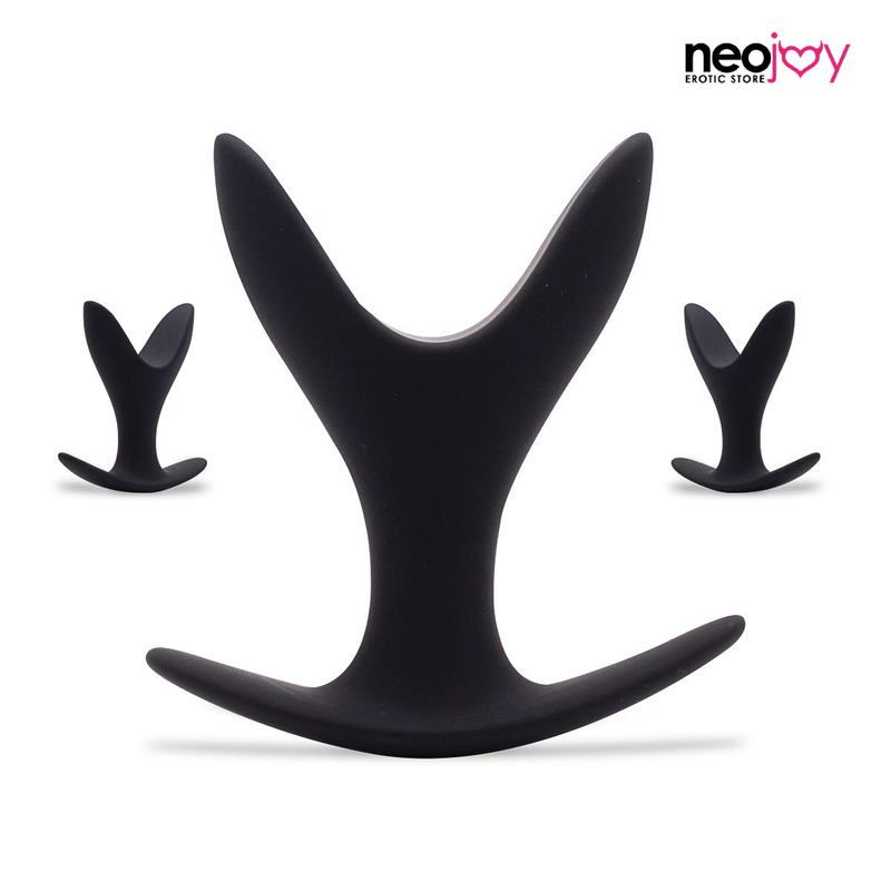 Neojoy erweiterbarer Buttplug Silikon schwarz mit flachem Fuß video