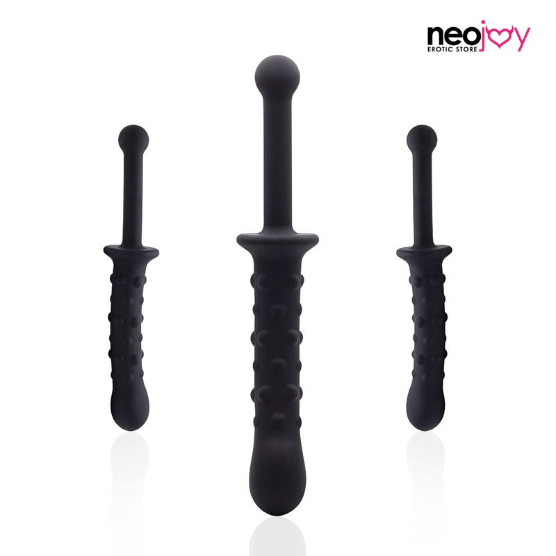 Neojoy Silikon Anal Dildo Black - 9.4 Zoll - 24cm video
