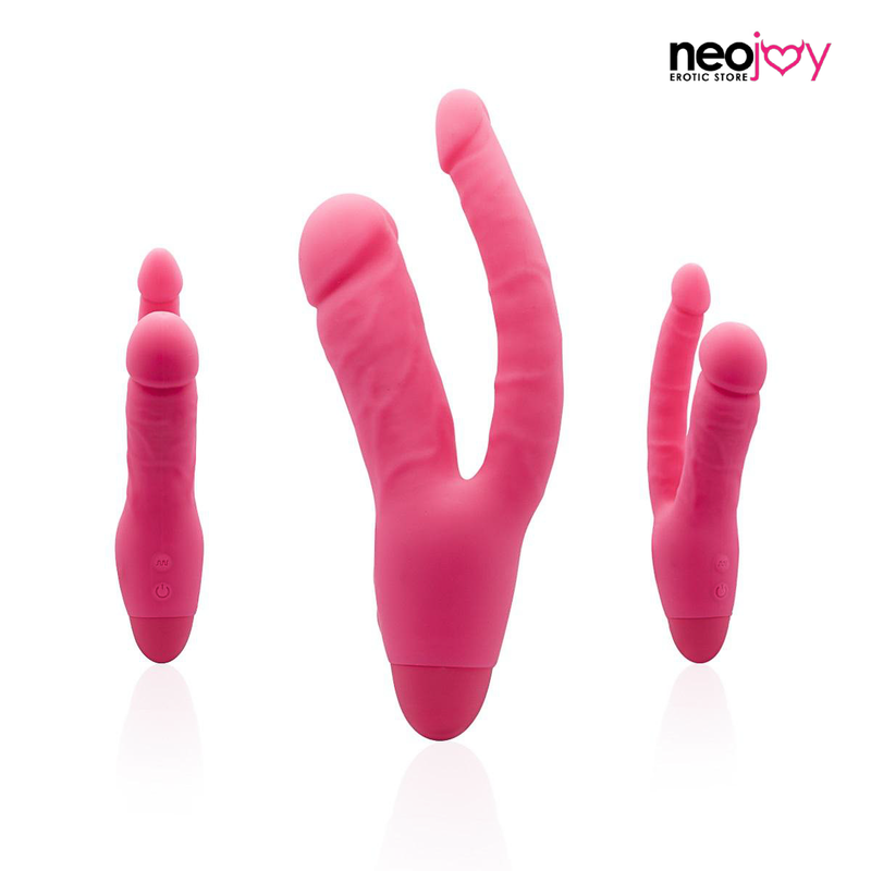 Neojoy Double Trouble Klitorisvibrator Silikon 10 Geschwindigkeiten - Pink video