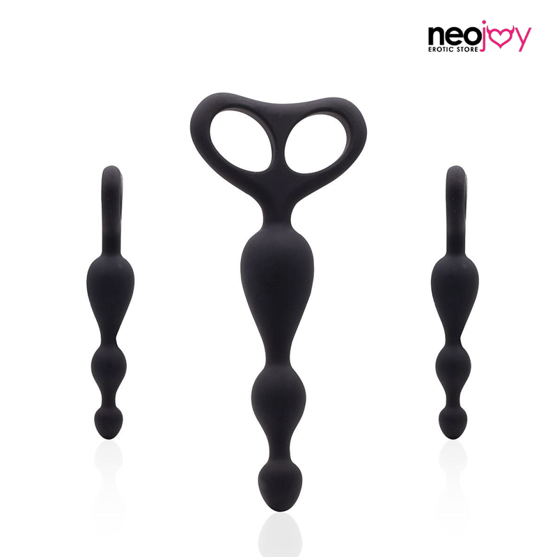 Neojoy Perlen Anal Dildo mit doppelten Schlaufen video
