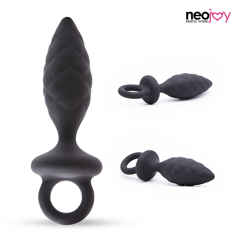 Neojoy Silikon Anal Plug mit Schlaufe (mittel) video