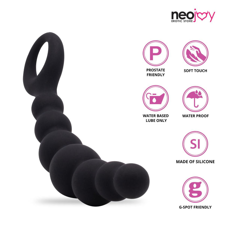 Neojoy Perlen Anal Dildo - Genoppter Butt Plug für die Prostata-Stimulation - P-Punkt Prober G-Punkt Masturbator - Unisex Sexspielzeug für Erwachsene - lucidtoys.de