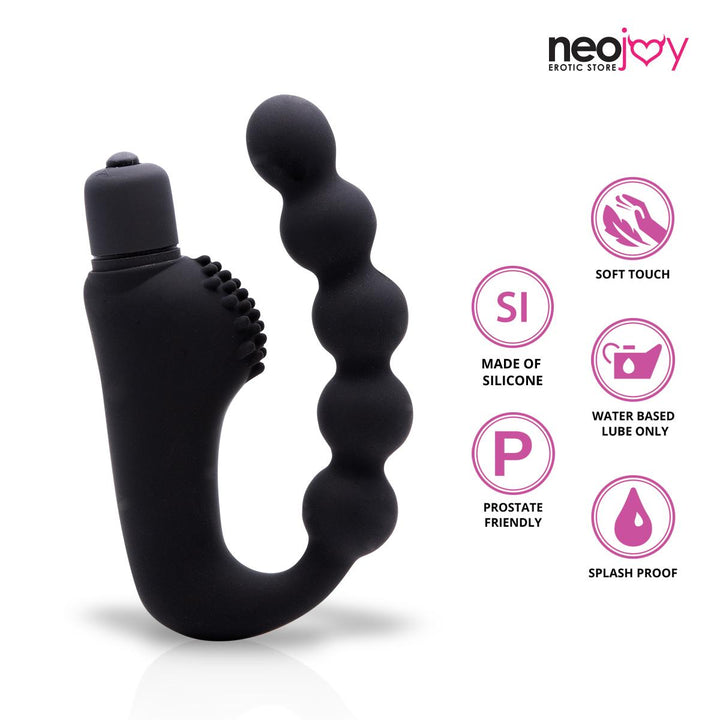 Neojoy Perlen Prostata Massager - Butt Plug Anal Perlen - Silikon Anal Sex Spielzeug für P-Punkt-Stimulation - Spritzwassergeschützter Vibrator Prober - Sexspielzeug für Erwaachsene - lucidtoys.de