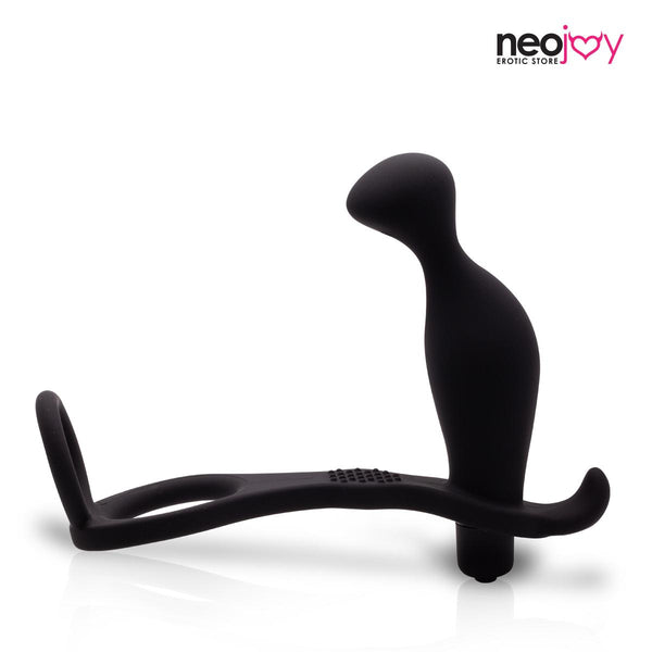Neojoy Prostata-Massagegerät mit Penisring - Vibrierender Butt Plug Anal Prober - Penis und Penis-Silikonring - Spielzeug zur Luststeigerug für Paare - Sexspielzeug für Erwachsene
