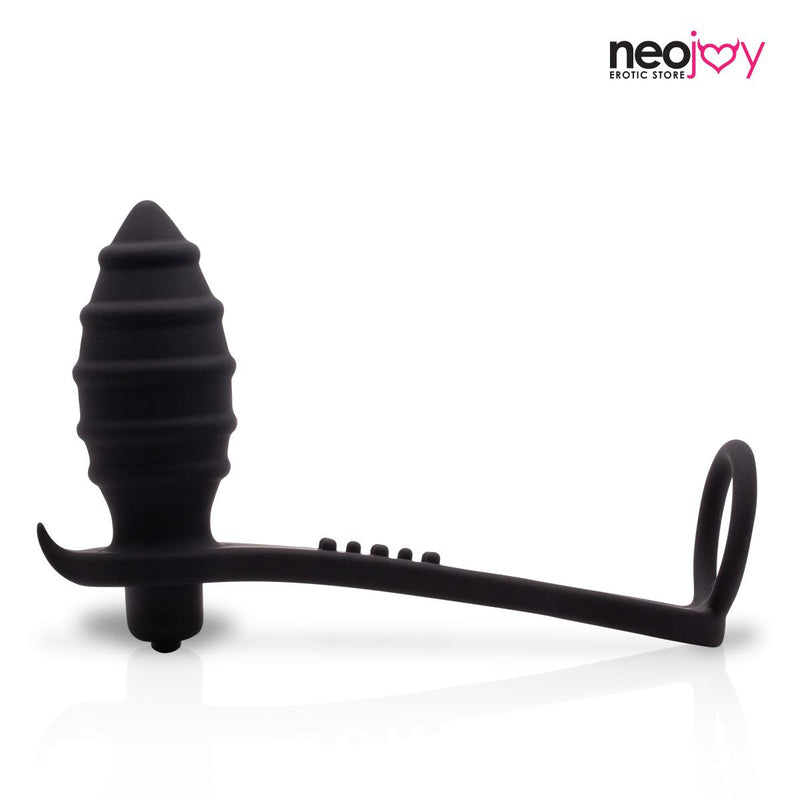Neojoy Vibrationsstecker mit Cockring 10-fach Funktionen Silikon - Schwarz video