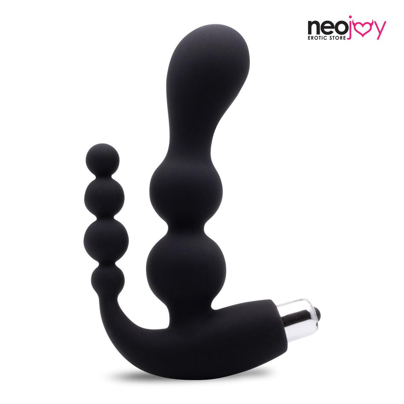 Neojoy G-Punkt Doppelvibrationsstecker Silikon - Schwarz 4,96 Zoll - 12,6 cm video