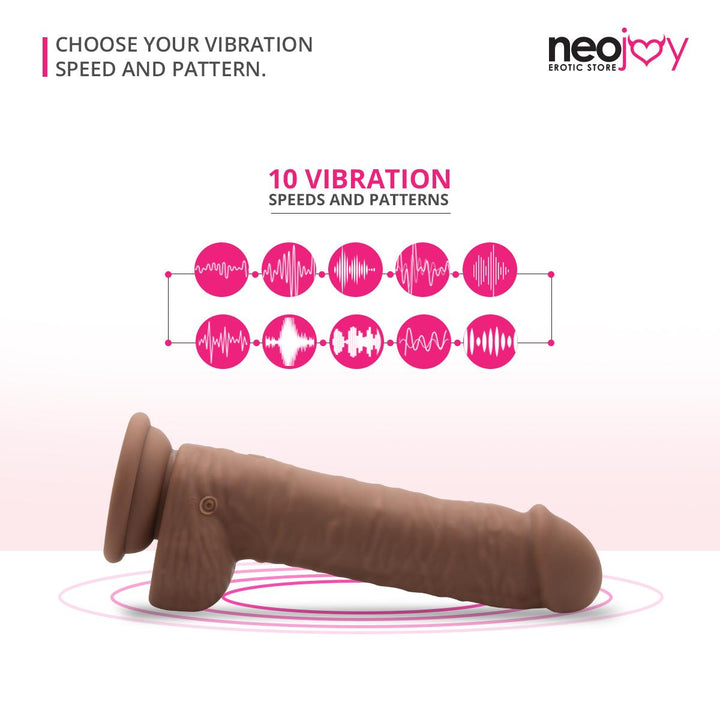 Neojoy - Mr. Vibes Haut hnliche Dong (Braun) - lucidtoys.de Dildos