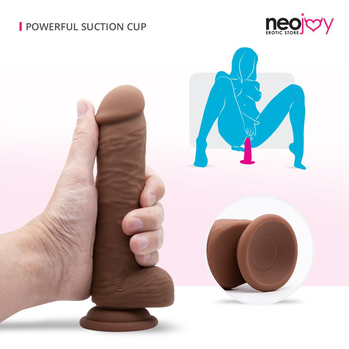 Neojoy - Mr. Vibes Haut hnliche Dong (Braun) - lucidtoys.de Dildos