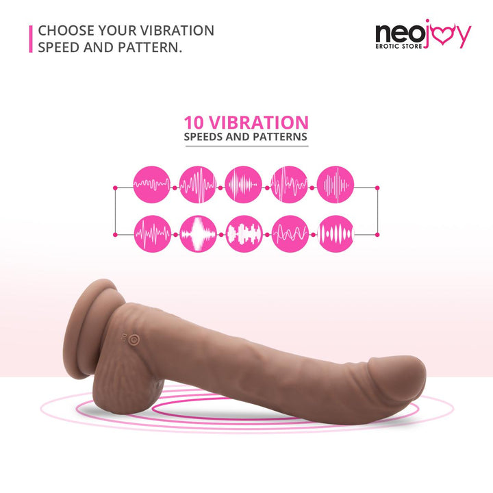 Neojoy - Biggy Vibrierender Dildo (Braun) - lucidtoys.de Dildos