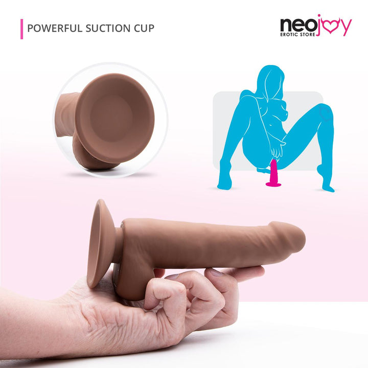Neojoy - Real-Feel Silikon Dong (Braun) - lucidtoys.de Dildos