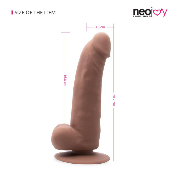 Neojoy - Real-Feel Silikon Dong (Braun) - lucidtoys.de Dildos