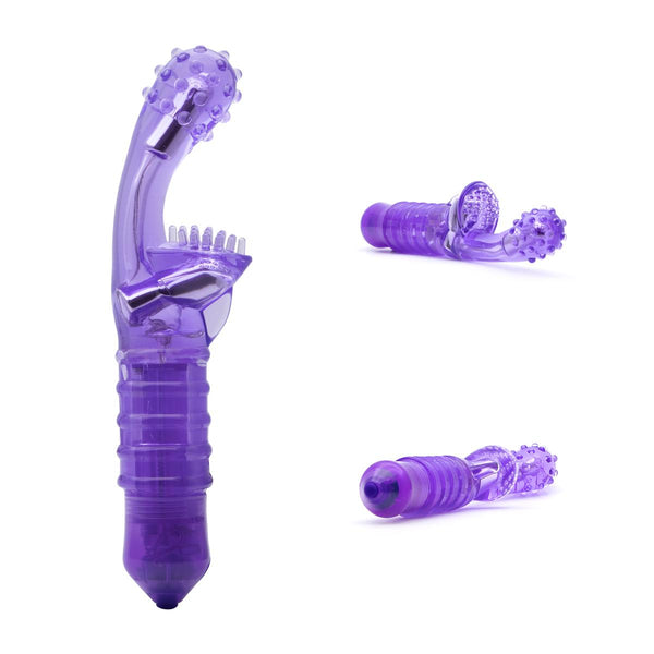 Neojoy G-Clit Tickler Vibrator - Lila Jelly Klitoris G-Punkt Massager - Weicher Gelee Dildo für Frauen - Sexspielzeug für Erwachsene