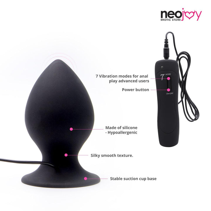 Neojoy - Big Boy Vibrierender Analplug (Schwarz) - lucidtoys.de Butt Plugs