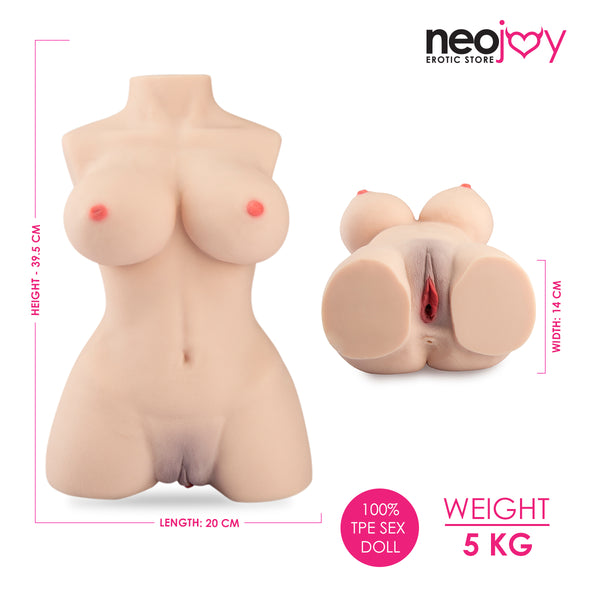 Neojoy Easy Torso - Realistischer Sex Puppen torso - Fleisch Weiß - 5kg
