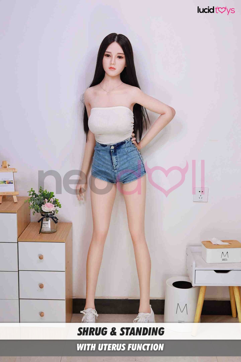 Neodoll Sugar Babe - Kenzie - Silikon TPE Hybrid Sexpuppe - Uterus - Implantiertes Haar - 161cm - Silikonfarbe video