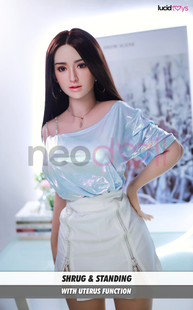 Neodoll Sugar Babe - Evelynn - Silikon TPE Hybrid Sexpuppe - Uterus - Implantiertes Haar - 161cm - Silikonfarbe video