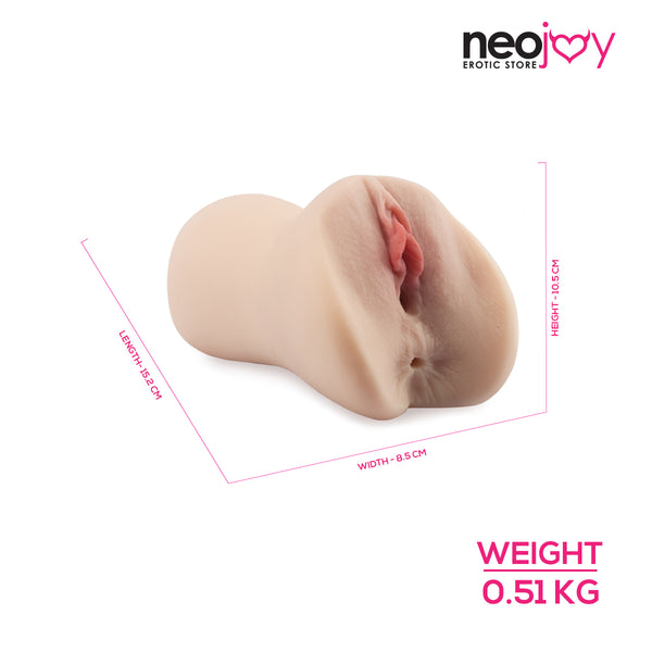 Neojoy - Zwei Löcher Pussy Stroker - 15.2cm - Helle Haut