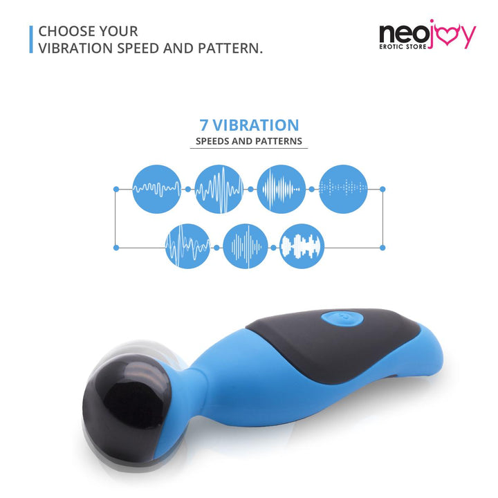 NeoJoy Mini-Wand - Blau | Kabellos | 7 Funktionen Vibrationsmassagegerät für vaginale und klitorale Stimulation | USB wiederaufladbar | Spielzeug für Erwachsene - lucidtoys.de Not Classified