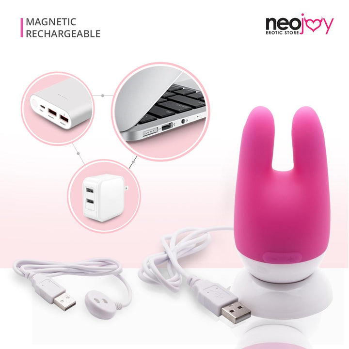 NeoJoy Nip-Clit Stimulator - Rosa | 7 Funktionen Massagegerät Nippel und Klitorisspielzeug für Frauen| Magnetisch Wiederaufladbar | Vibrator | Sexspielzeug - lucidtoys.de Not Classified