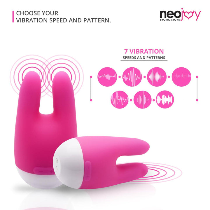 NeoJoy Nip-Clit Stimulator - Rosa | 7 Funktionen Massagegerät Nippel und Klitorisspielzeug für Frauen| Magnetisch Wiederaufladbar | Vibrator | Sexspielzeug - lucidtoys.de Not Classified