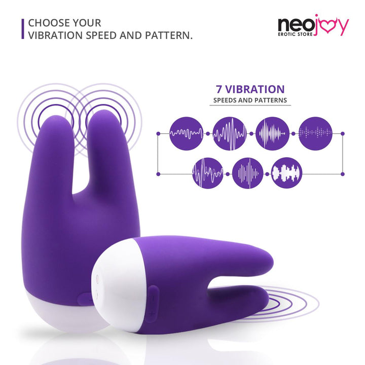 NeoJoy Nip-Clit Stimulator - Lila | 7 Funktionen Massagegerät Nippel und Klitorisspielzeug für Frauen| Magnetisch Wiederaufladbar | Vibrator | Sexspielzeug - lucidtoys.de Not Classified