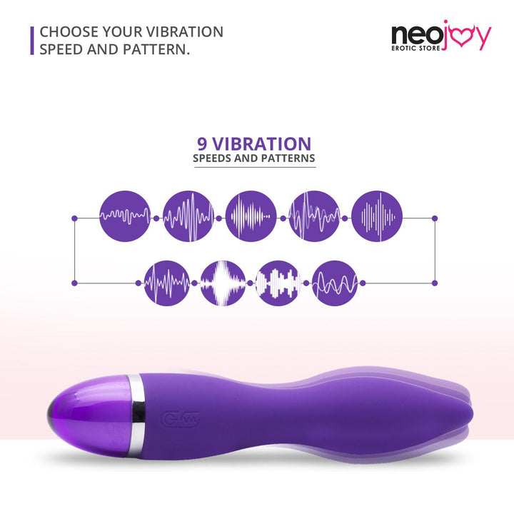 NeoJoy 9 Funktionen Vibrator -Lila | Wasserdicht Silikon Vibrationsmassagegerät für vaginale und klitorale Stimulation | USB Wiederaufladbar | Vibrator | Dildo | Sexspielzeug - lucidtoys.de Not Classified