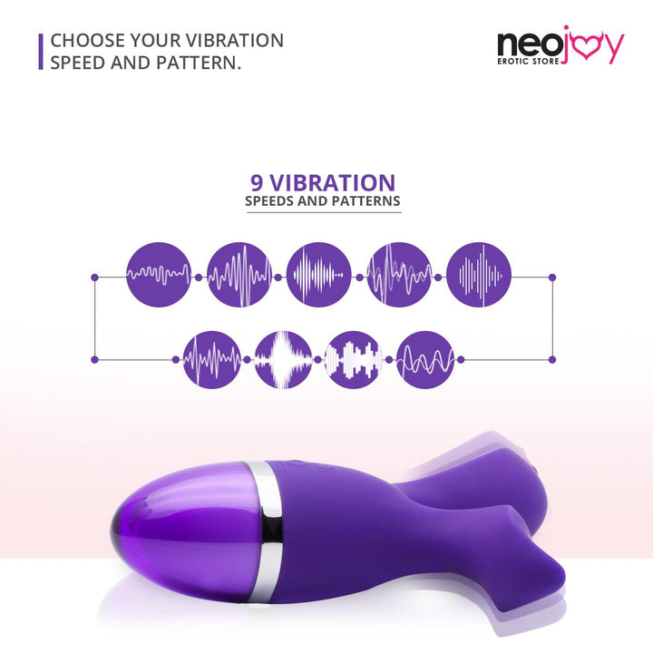 NeoJoy Double Pleasure - Lila | 9 Funktionen Silikon Vibrationsmassagegerät für G-Punkt, vaginale und klitorale Stimulation| USB Wiederaufladbar | Vibrator | Dildo | Sexspielzeug - lucidtoys.de Not Classified