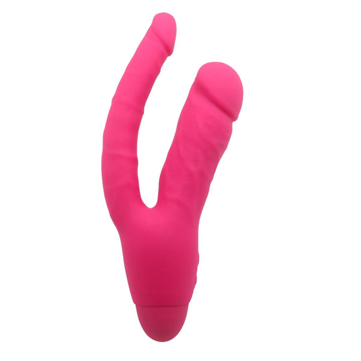 Neojoy Double Trouble Vibrator Pink - Silikon Doppel-Massagegerät - Anal Stimulation - 10 Funktionen - Realistische Klitoris G-Punkt Anal Prober - Mastrubator für Frauen