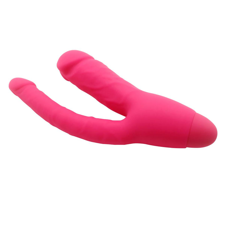 Neojoy Double Trouble Vibrator Pink - Silikon Doppel-Massagegerät - Anal Stimulation - 10 Funktionen - Realistische Klitoris G-Punkt Anal Prober - Mastrubator für Frauen - lucidtoys.de Anal Vibratoren