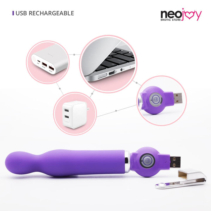 Neojoy 20 Funktionen G-vibe Lila - Silikon Zauberstab Massager - USB Wiederaufladbare G-Punkt Vibrator - Klitoris Stimulation Masturbator - Sex-Spielzeug für die Frau - lucidtoys.de G-Punkt-Vibratoren