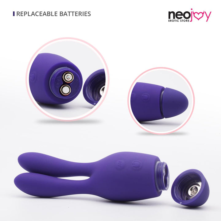 Neojoy Bunny Ears Lila Vibrator - Silikon Hasenohren für die Stimulation der Klitoris - 10 Funktionen G-Punkt Dildo Kugel Vibrator - Wasserdichter Silikon Masturbator - Sex-Spielzeug für Frauen - lucidtoys.de Klitoris Vibratoren