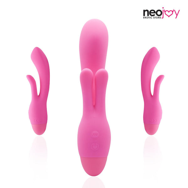 Neojoy G-Punkt Klitoris Rabbit Vibrator Pink - Silikon Hasenohren zur Stimulation der Klitoris - G-Punkt wasserdichter Vibrator - Mastrubator für Frauen