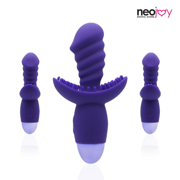 Neojoy Vibe Twist Lila - G-Punkt Dildo - Vibrator - Klitoris-Stimulation - 10 Funktionen per USB-Wiederaufladbares Massagegerät - Wasserdichter Silikon-Masturbator - Sex-Spielzeug für Frauen