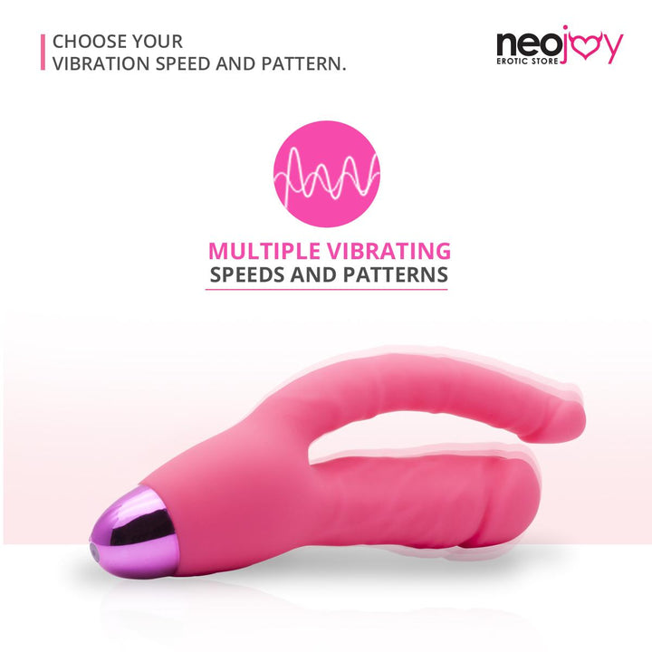 Neojoy Doppelpenetration Pink Vibes - Silikon Dual Massager - Anal Stimulation - 10 Funktionen - Realistische Klitoris G-Punkt Anal Prober - Weibliche Masturbating Sex-Spielzeug für Frauen - lucidtoys.de Anal Vibratoren