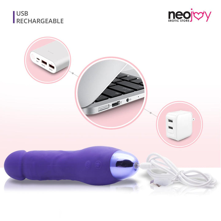 Neojoy Doppelpenetration Lila Vibes - Silikon Dual Massager - Anal Stimulation - 10 Funktionen - Realistische Klitoris G-Punkt Anal Prober - Weibliche Masturbating Sex-Spielzeug für Frauen - lucidtoys.de Anal Vibratoren