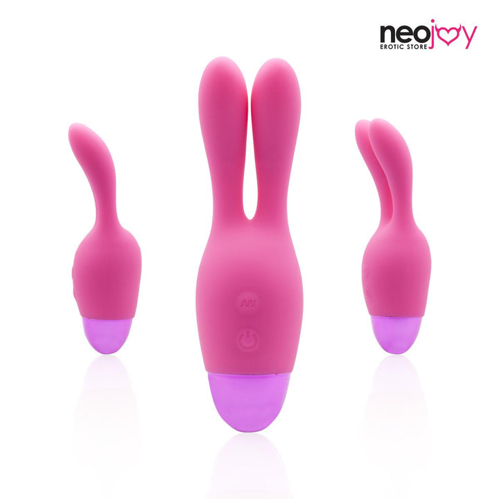 Neojoy Naughty Bunny Vibrator Pink - Silikon Hasenohren für die klitorale Stimulation - 10 Funktionen G-Punkt Vibrator