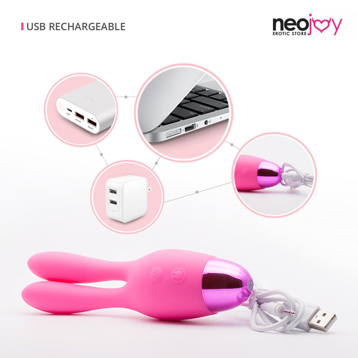 Neojoy Naughty Bunny Vibrator Pink - Silikon Hasenohren für die klitorale Stimulation - 10 Funktionen G-Punkt Vibrator - lucidtoys.de Klitoris Vibratoren