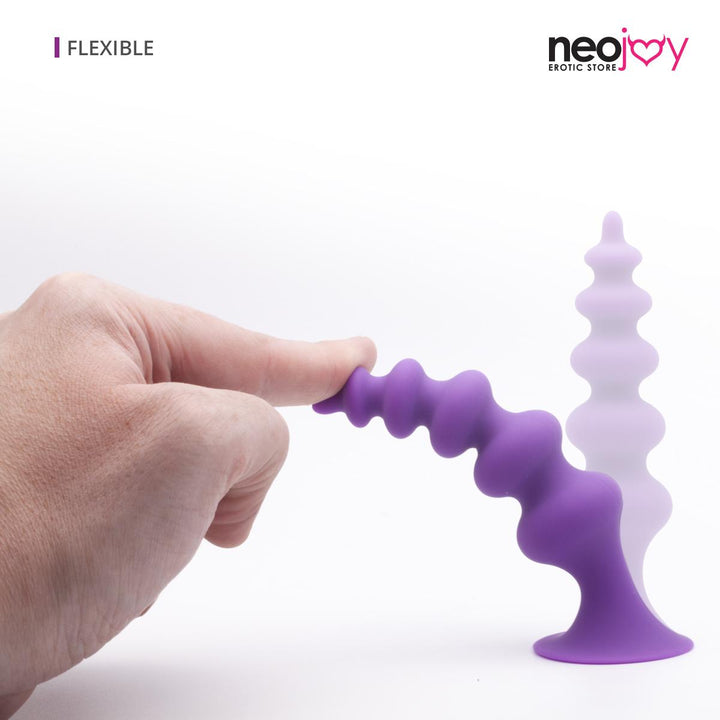 Neojoy Perlen Schlanker Anal Prober - 11.5 cm Butt Plug mit 5 Perlen - Silikon Prostata Masturbator mit Saugnapf - Wasserdichter Anal Dildo für Einsteiger - Unisex - Sexspielzeug für Erwachsenes - lucidtoys.de Anale Perlen