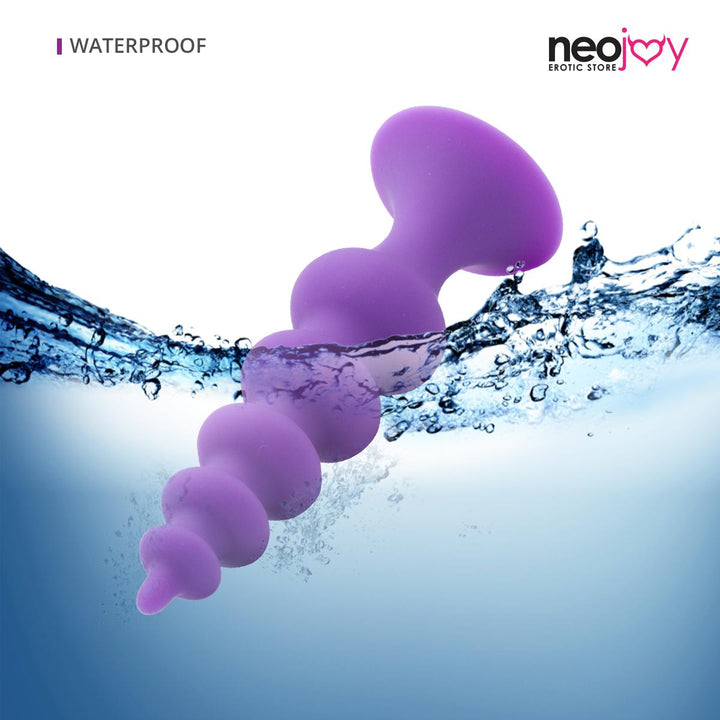 Neojoy Perlen Schlanker Anal Prober - 11.5 cm Butt Plug mit 5 Perlen - Silikon Prostata Masturbator mit Saugnapf - Wasserdichter Anal Dildo für Einsteiger - Unisex - Sexspielzeug für Erwachsenes - lucidtoys.de Anale Perlen